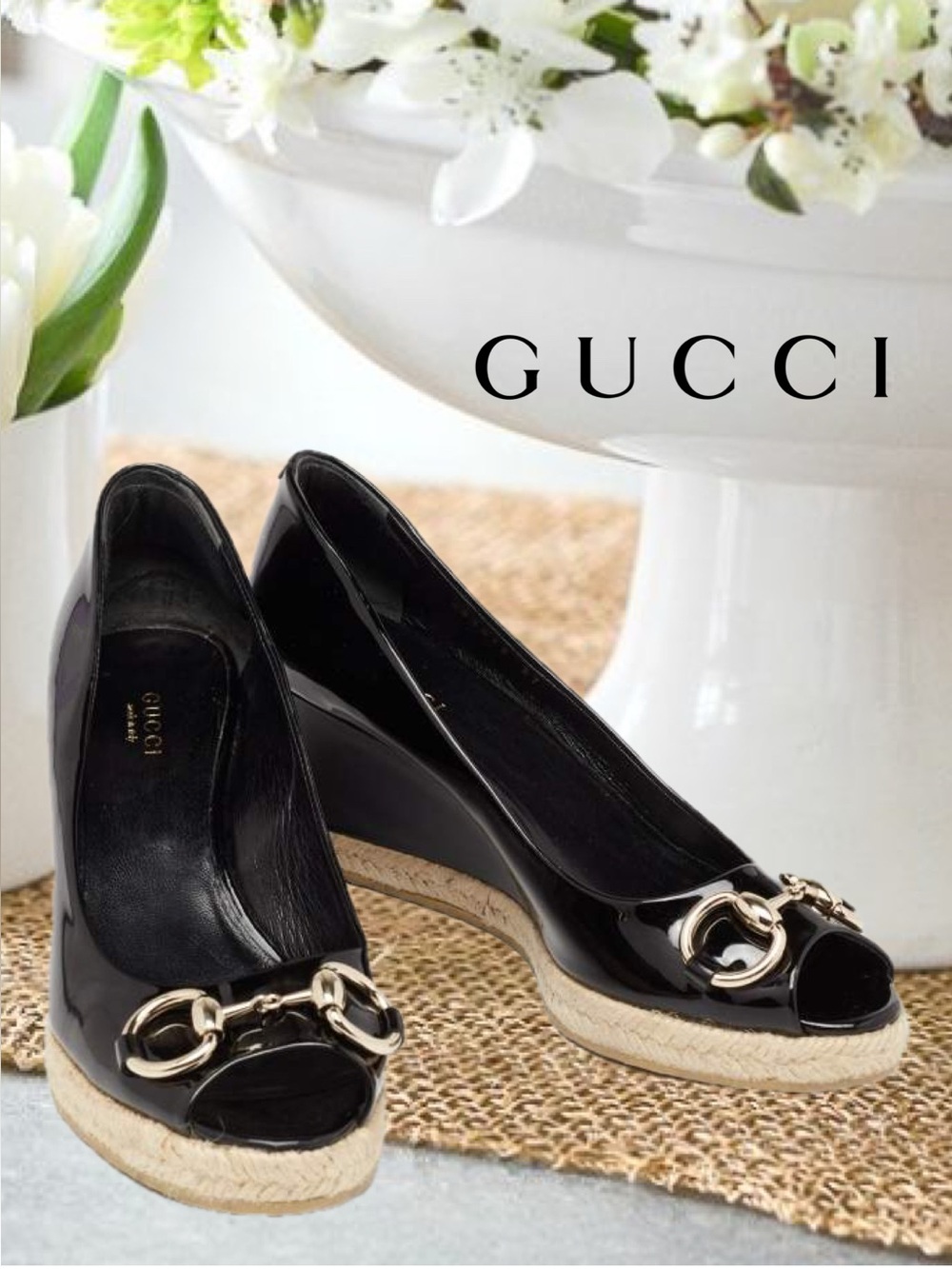 AUTHENTIC GUCCI HORSEBIT COLLECTION WEDGES